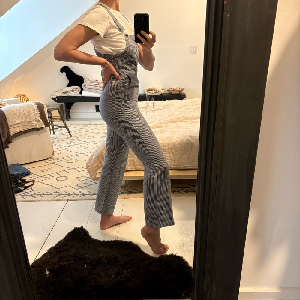 Vintage Striped Blue Overalls